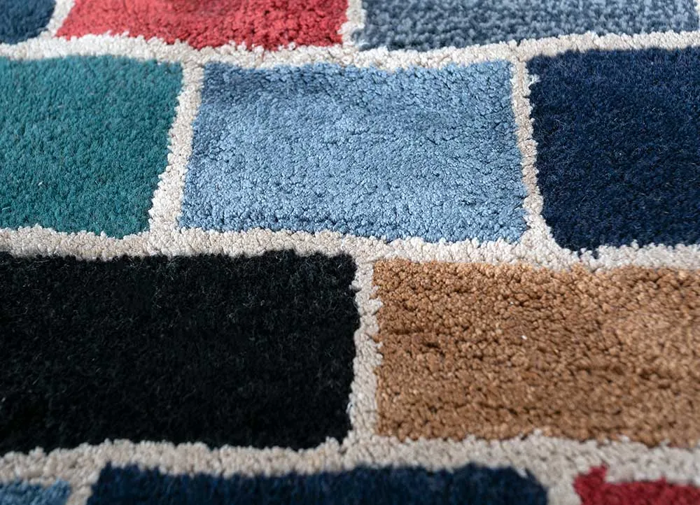 Tapis en laine - 165 x 105 cm - multicolore