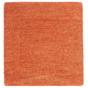 Tapis en laine carré - 47 x 47 cm - orange
