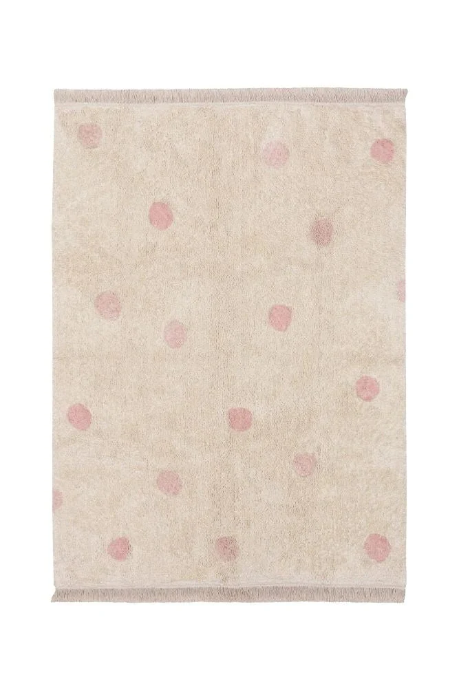 Tapis Lavable Hippy Dots Vintage Nude 120 x 160 Cm