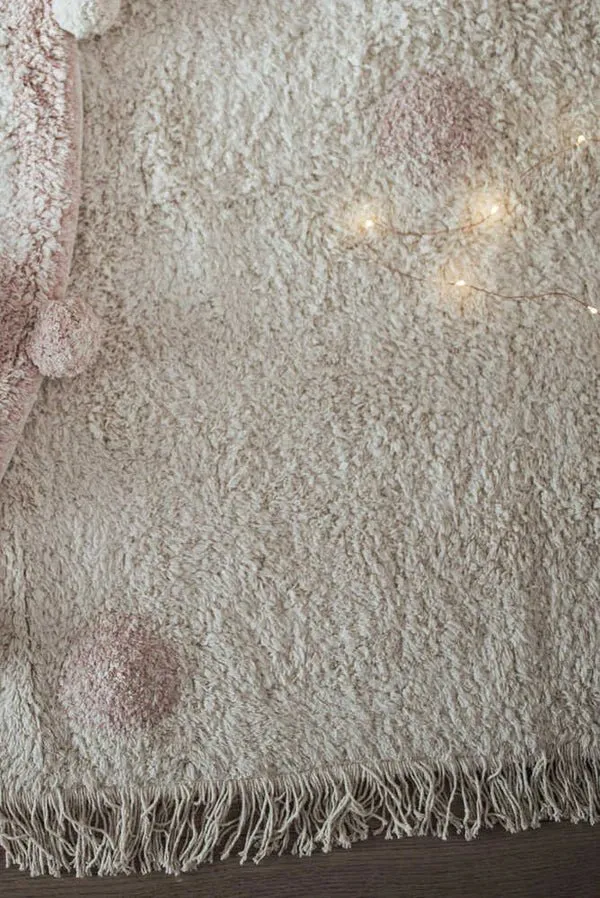 Tapis Lavable Hippy Dots Vintage Nude 120 x 160 Cm