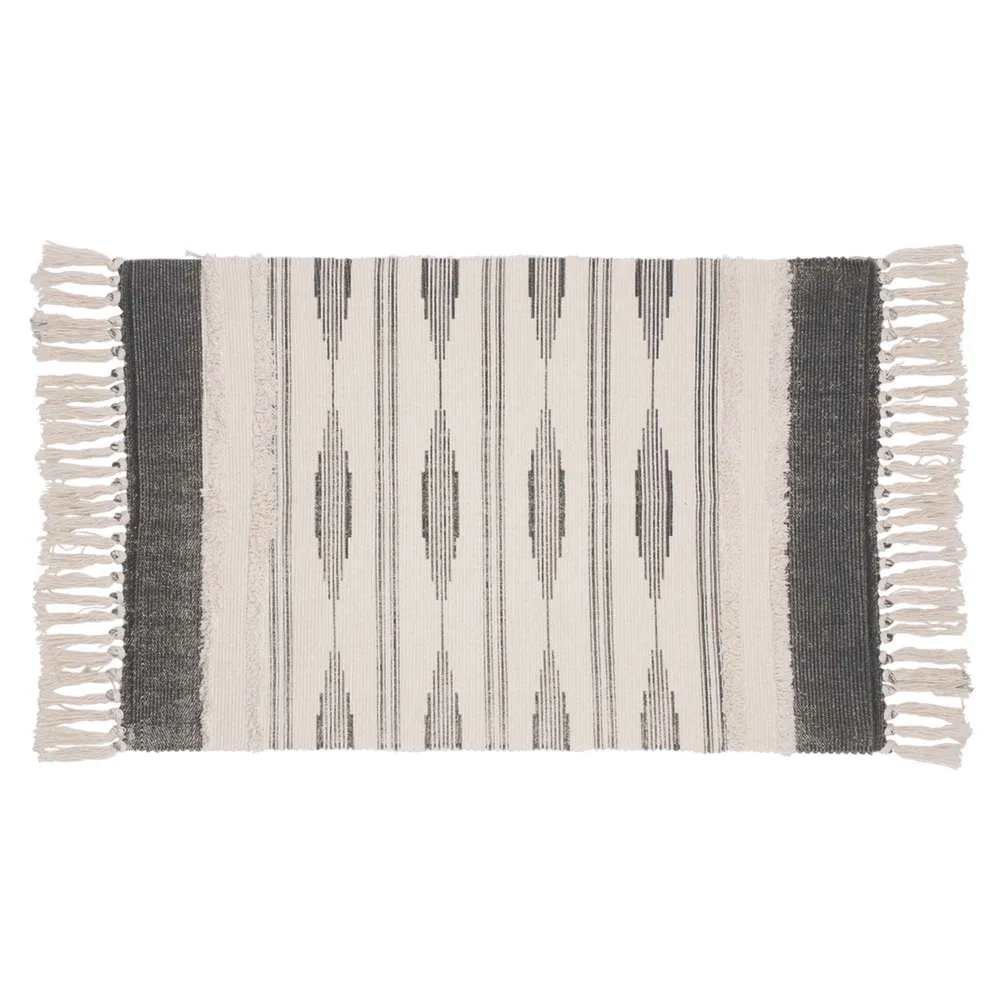 Tapis à motif aztèque, 42" x 23,5"