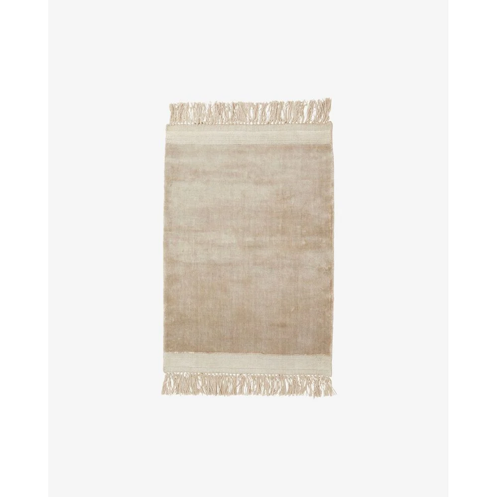 Tapis Nordal /S FILUCA beige brillant avec franges