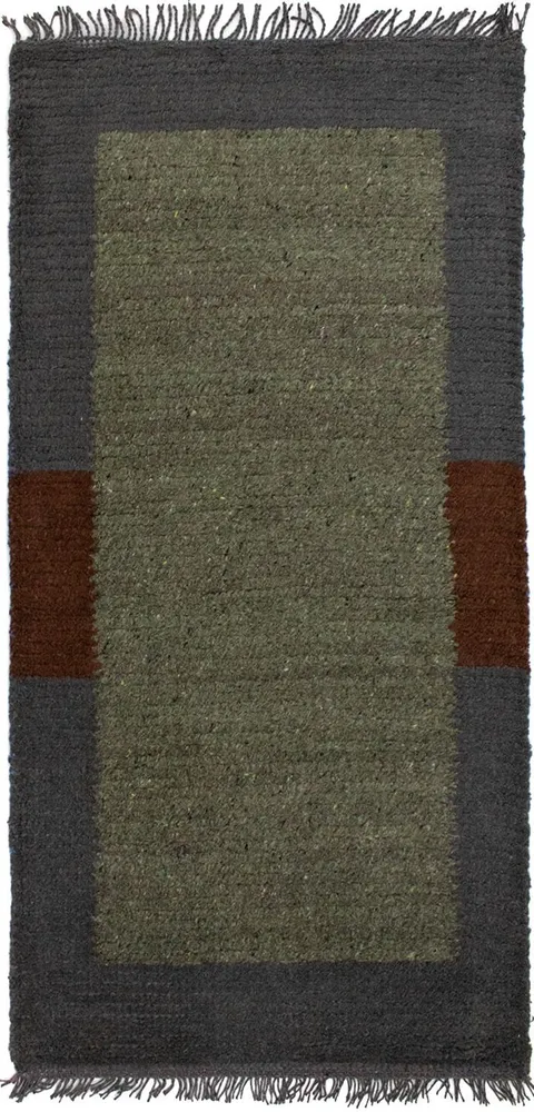 Tapis Népalais - 140 x 70 cm - gris