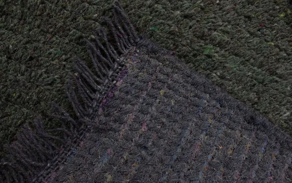 Tapis Népalais - 140 x 70 cm - gris