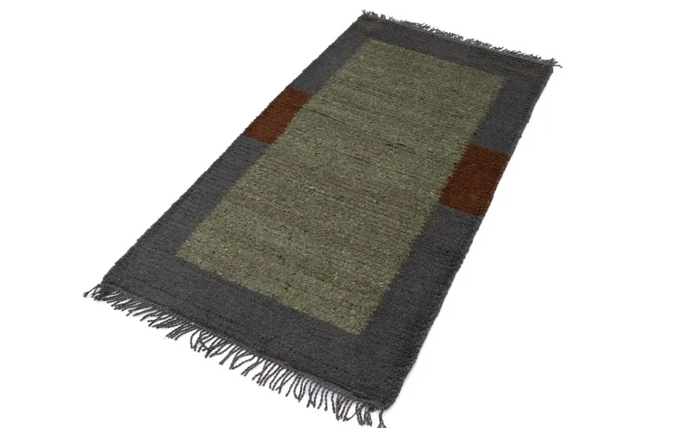 Tapis Népalais - 140 x 70 cm - gris