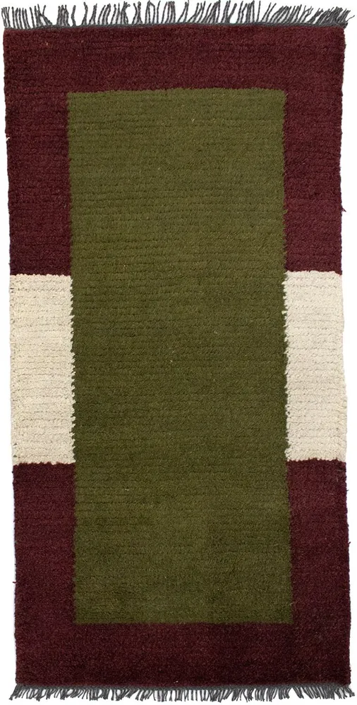 Tapis Népalais - 140 x 70 cm - vert