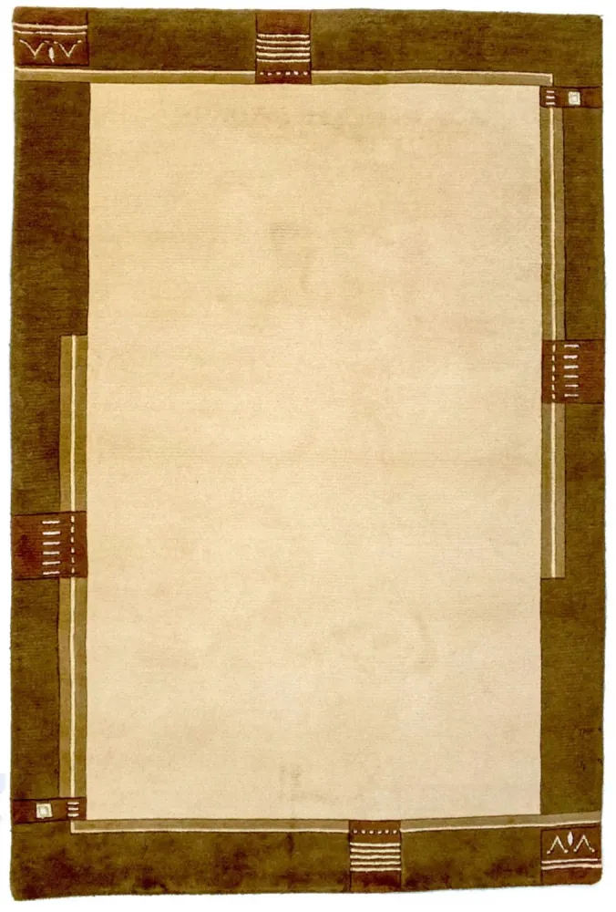 Tapis Népalais - 197 x 143 cm - beige