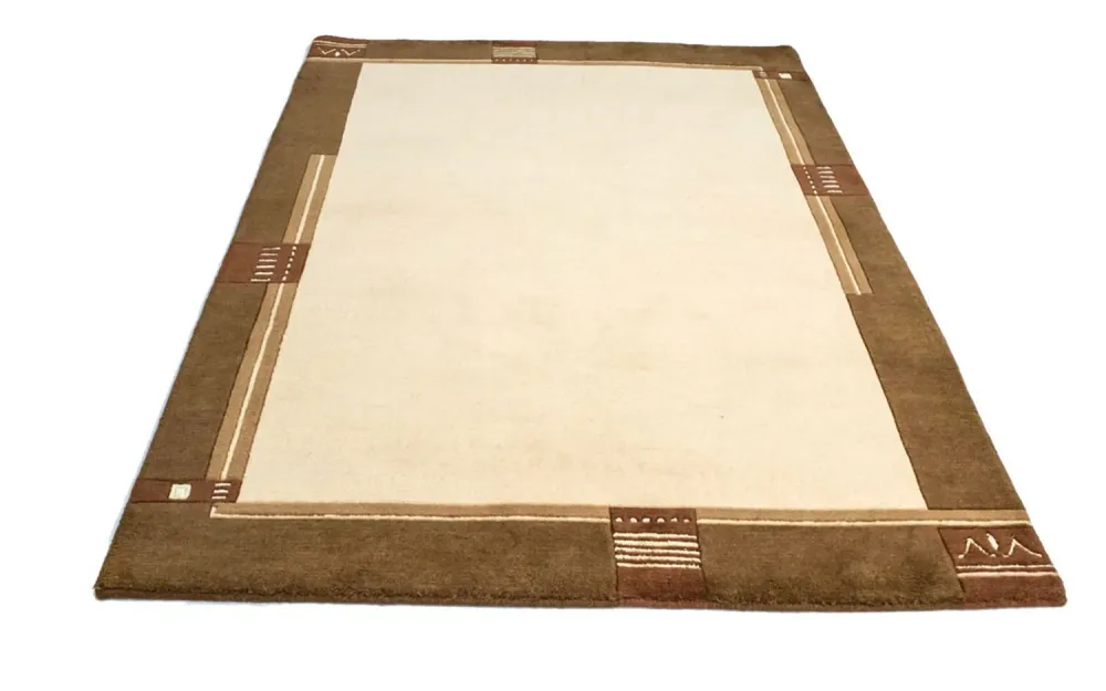 Tapis Népalais - 197 x 143 cm - beige