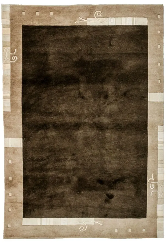 Tapis Népalais - 197 x 143 cm - marron