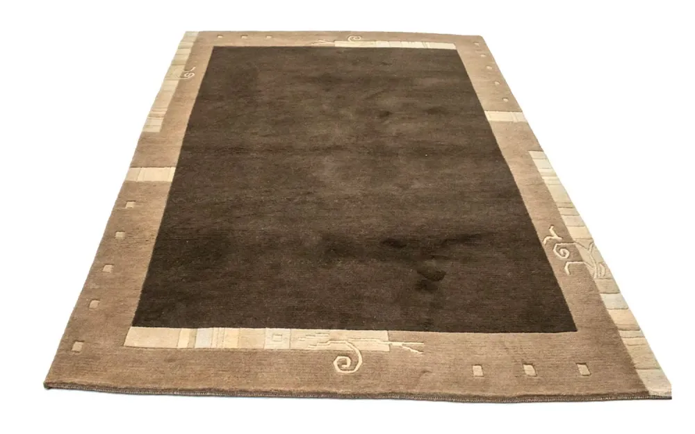 Tapis Népalais - 197 x 143 cm - marron