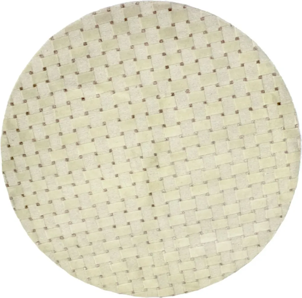 Tapis Népalais ronde - 150 x 150 cm - beige