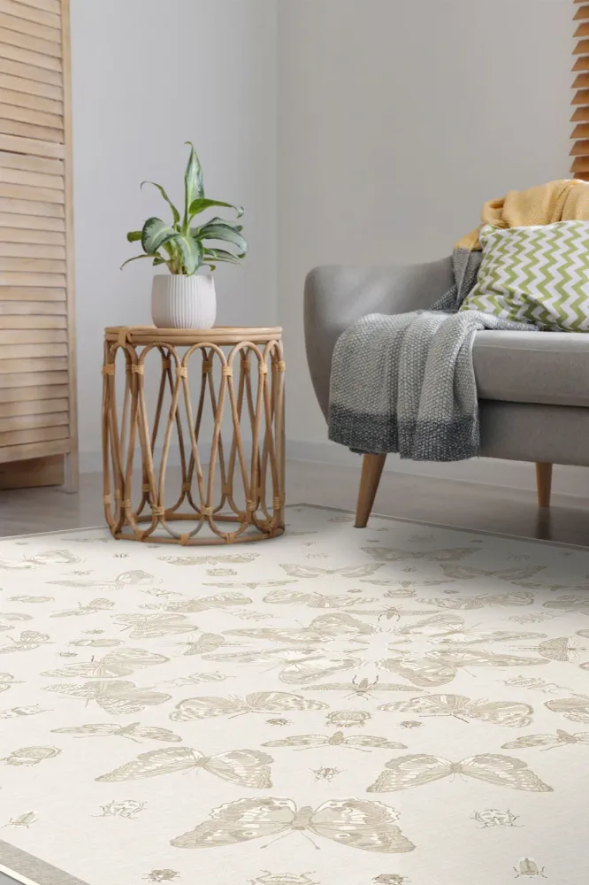Tapis Papillon Beige