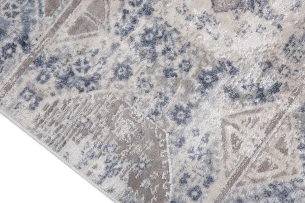 Tapis XL Parksdale 8x11 | Mélange Bleu & Gris fini utilisé