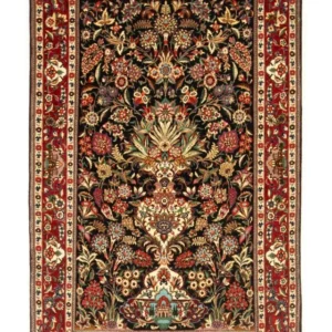 Tapis persan - Ghom - 163 x 107 cm - bleu foncé