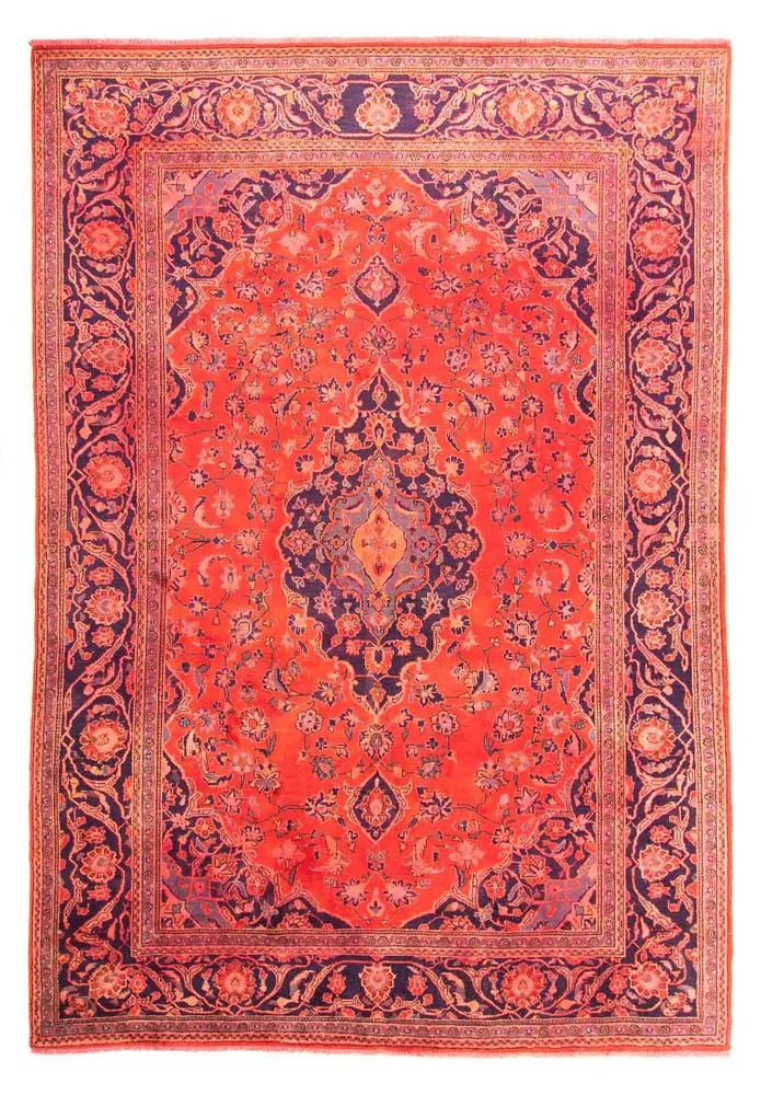Tapis persan - Keshan - 277 x 170 cm - rouge clair