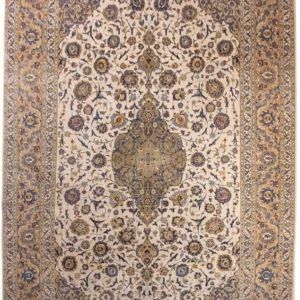 Tapis persan - Keshan - 415 x 295 cm - beige