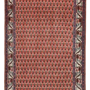 Tapis persan - Mir - 135 x 71 cm - rouge clair
