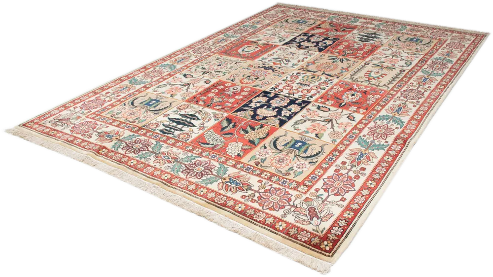 Tapis persan Moud beige rouge