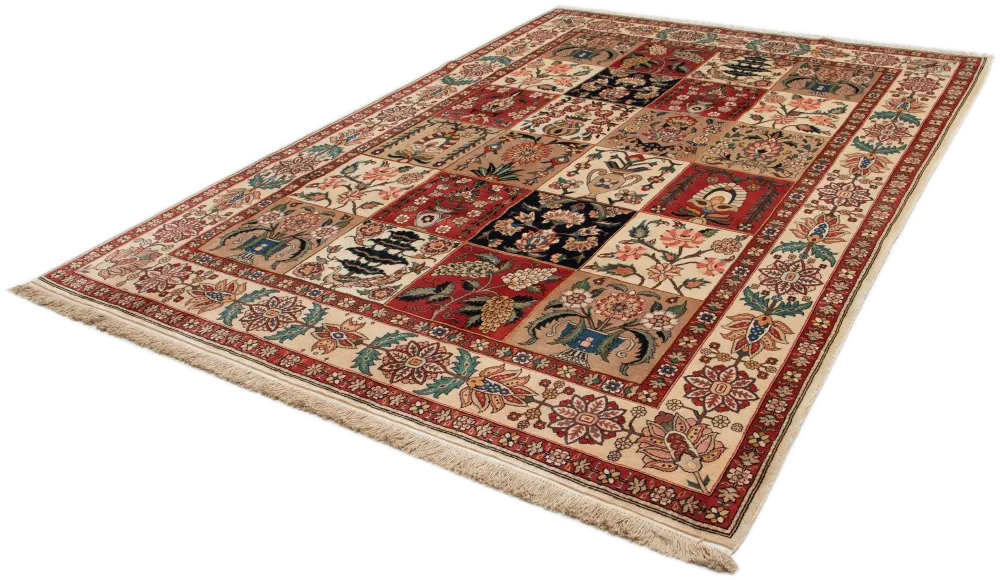 Tapis persan Moud beige rouge