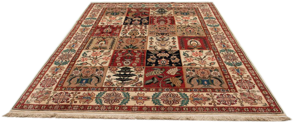 Tapis persan Moud beige rouge