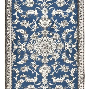Tapis persan - Nain - 133 x 90 cm - bleu