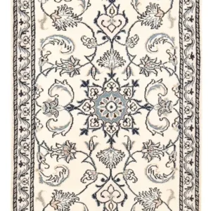 Tapis persan - Nain - 137 x 71 cm - gris clair