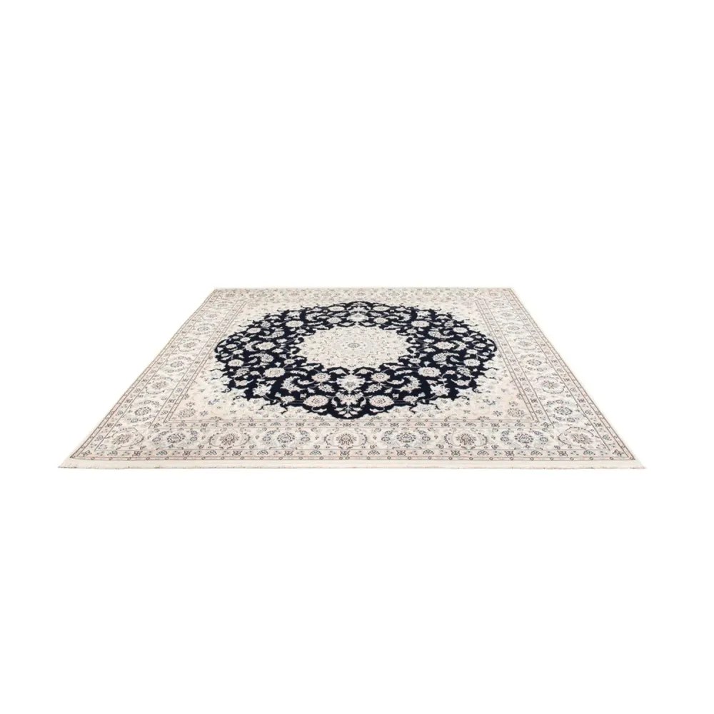 Tapis persan - Nain - 264 x 246 cm - bleu foncé