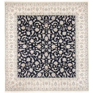 Tapis persan - Nain - 265 x 247 cm - bleu foncé