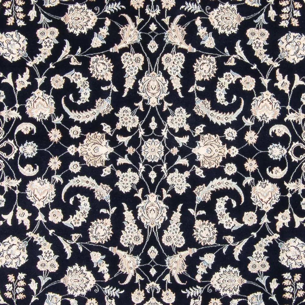Tapis persan - Nain - 265 x 247 cm - bleu foncé