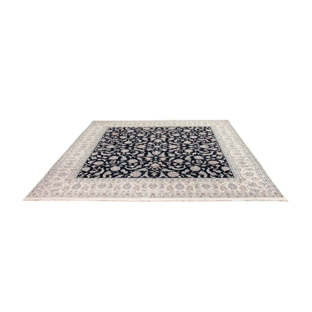 Tapis persan - Nain - 265 x 247 cm - bleu foncé