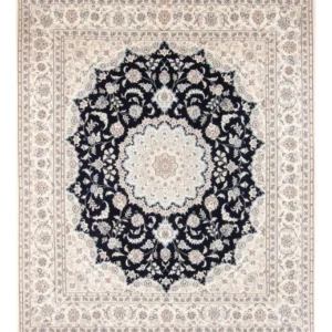 Tapis persan - Nain - 266 x 223 cm - bleu foncé