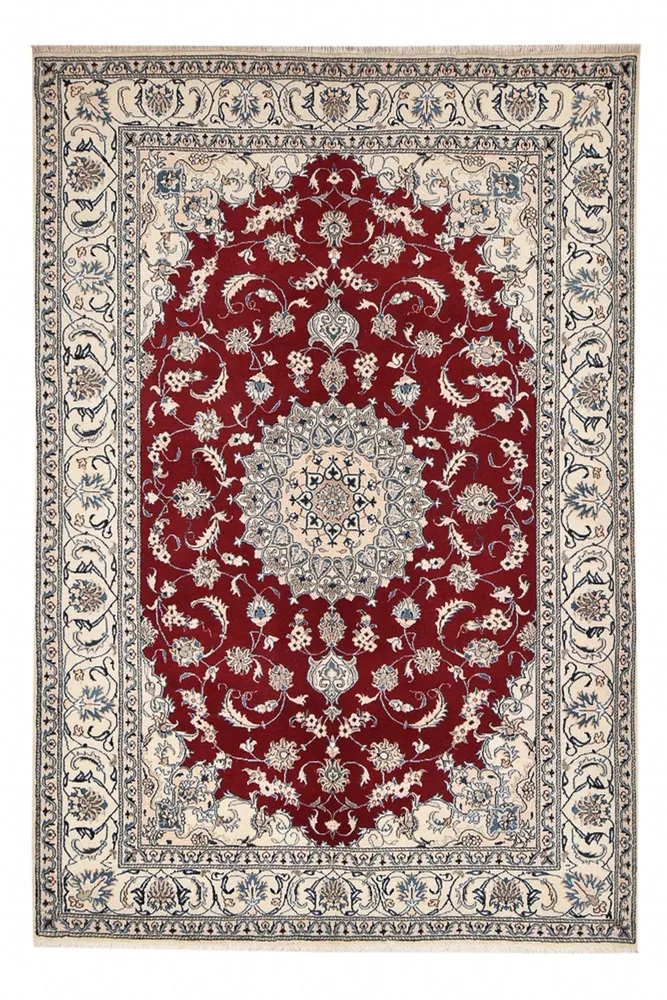 Tapis persan - Nain - 296 x 200 cm - rouge