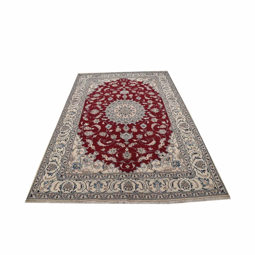 Tapis persan - Nain - 296 x 200 cm - rouge