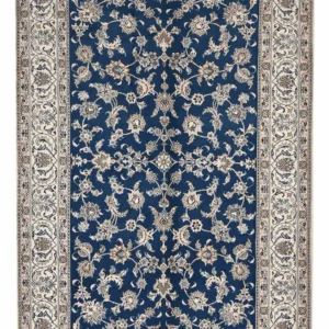 Tapis persan - Nain - 300 x 196 cm - bleu pétrole