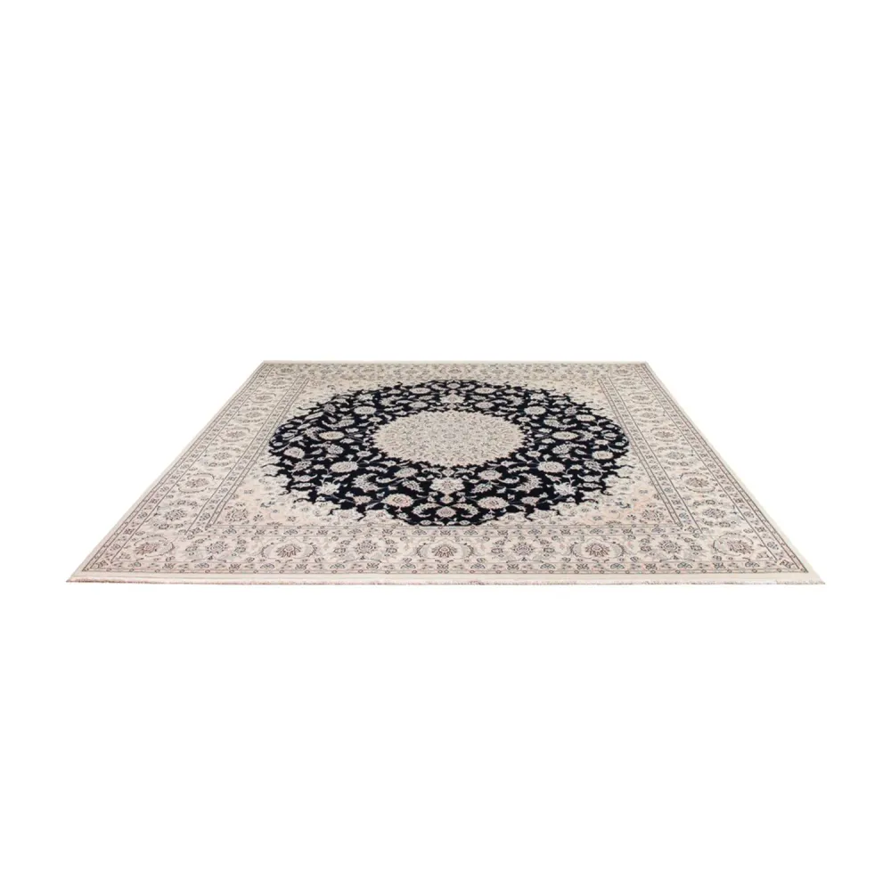 Tapis persan - Nain carré - 259 x 247 cm - bleu foncé