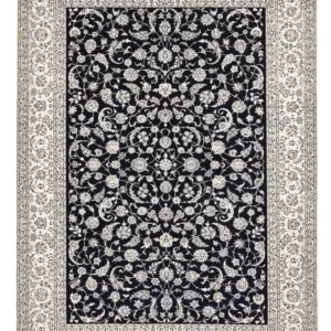 Tapis persan - Nain - Premium - 361 x 261 cm - bleu foncé
