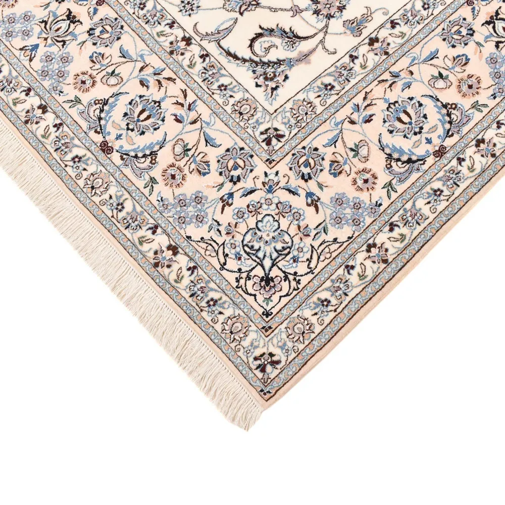 Tapis persan - Nain - Premium carré - 212 x 212 cm - blanc