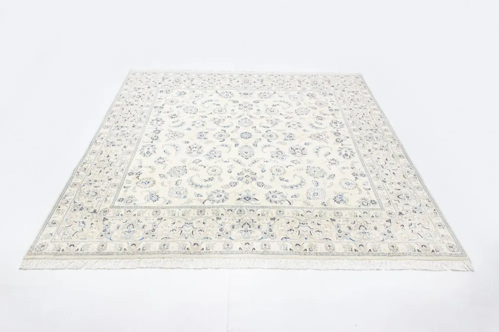 Tapis persan - Nain - Royal carré - 210 x 200 cm - beige