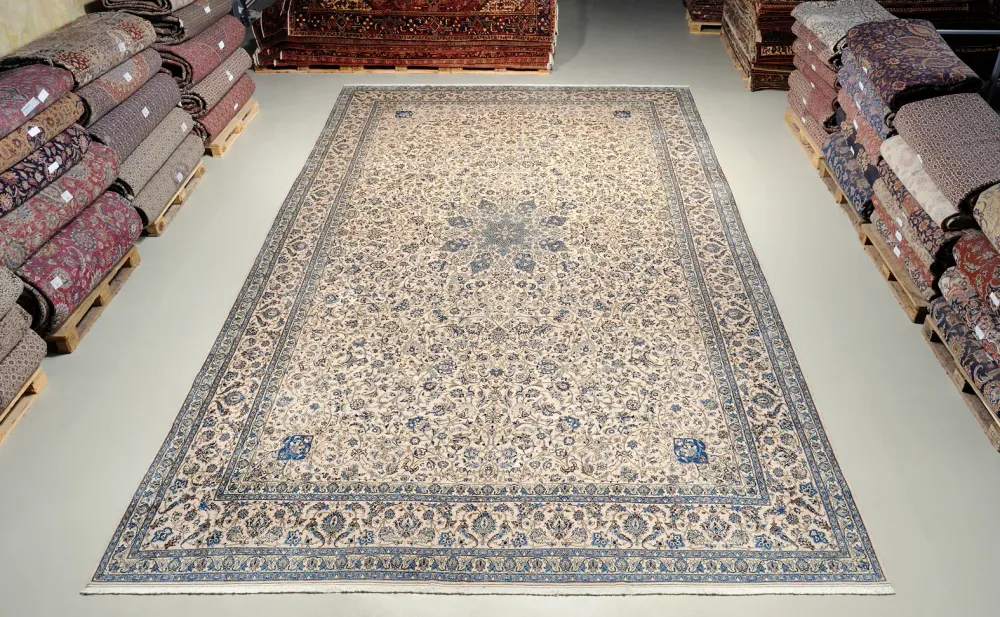 Tapis persan Nain 6 La en soie