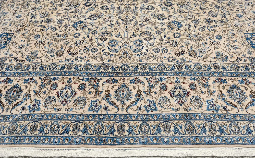 Tapis persan Nain 6 La en soie