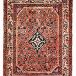 Tapis persan - Nomadic - 102 x 75 cm - rouge clair