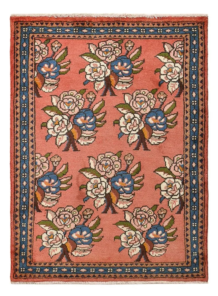 Tapis persan - Nomadic - 110 x 79 cm - rouge clair