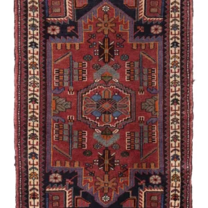 Tapis persan - Nomadic - 118 x 81 cm - rouge foncé