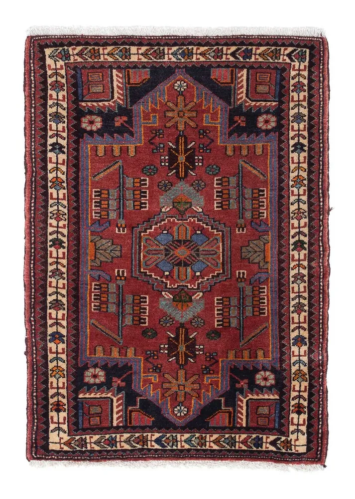 Tapis persan - Nomadic - 118 x 81 cm - rouge foncé