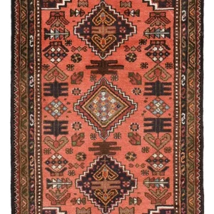 Tapis persan - Nomadic - 124 x 72 cm - rouge clair