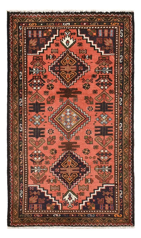 Tapis persan - Nomadic - 124 x 72 cm - rouge clair