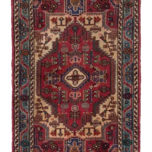 Tapis persan - Nomadic - 125 x 83 cm - rouge foncé