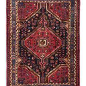 Tapis persan - Nomadic - 127 x 95 cm - bleu foncé