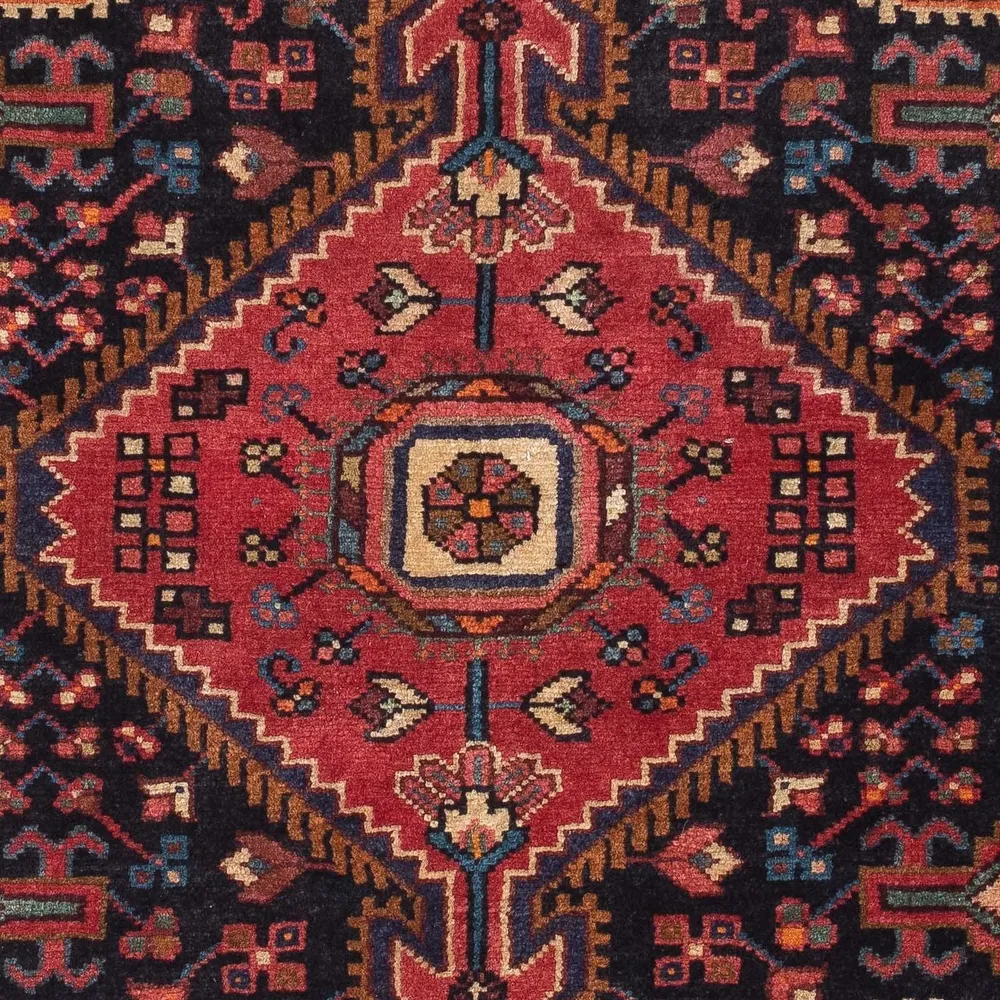 Tapis persan - Nomadic - 127 x 95 cm - bleu foncé