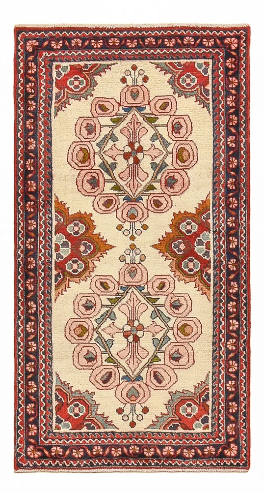 Tapis persan - Nomadic - 128 x 68 cm - beige
